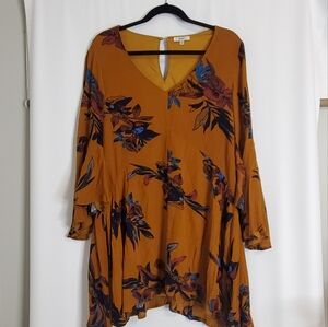 JODIFL Size S 100% Rayon floral print hi-low mini dress